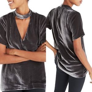 Madewell Velvet Choker Top